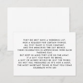 Money Tree/Wishing Well Invitation Insert Informatiekaartje (Voorkant / Achterkant)