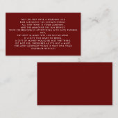 Money Tree/Wishing Well Invitation Insert Informatiekaartje (Voorkant / Achterkant)