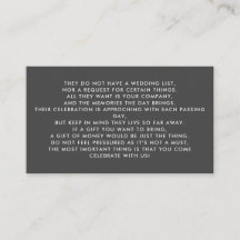 Money Tree/Wishing Well Invitation Insert