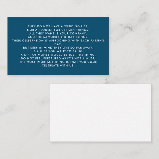 Money Tree/Wishing Well Invitation Insert Informatiekaartje (Voorkant / Achterkant)