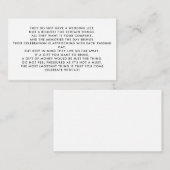 Money Tree/Wishing Well Invitation Insert Informatiekaartje (Voorkant / Achterkant)