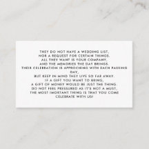 Money Tree/Wishing Well Invitation Insert