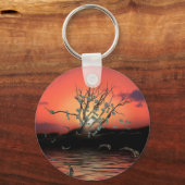 Money Tree With Dollar Bills Sleutelhanger (Voorkant)