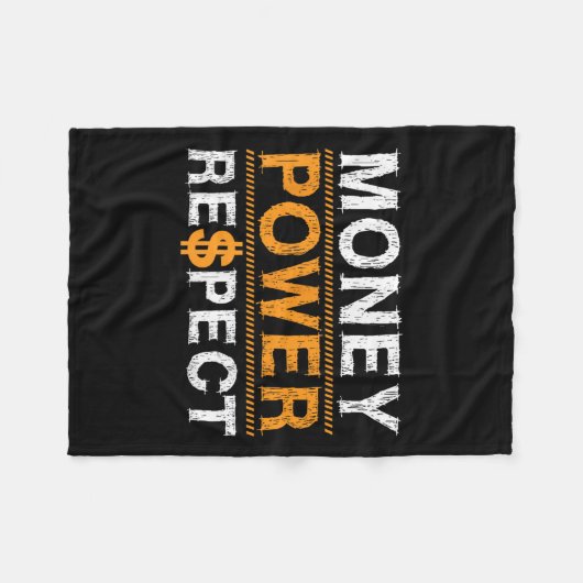 Money Wer Respect Rap Lover Entrepreneur Christmas Fleece Deken (Voorkant (Horizontaal))