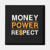 Money Wer Respect Rap Lover Entrepreneur Christmas Magneet (Voorkant)