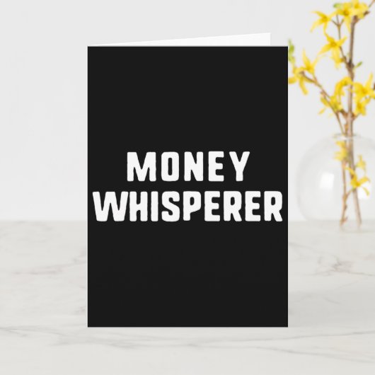 Money Whisperer Funny Lover Maker Investing Financ Kaart (Gele Bloem)