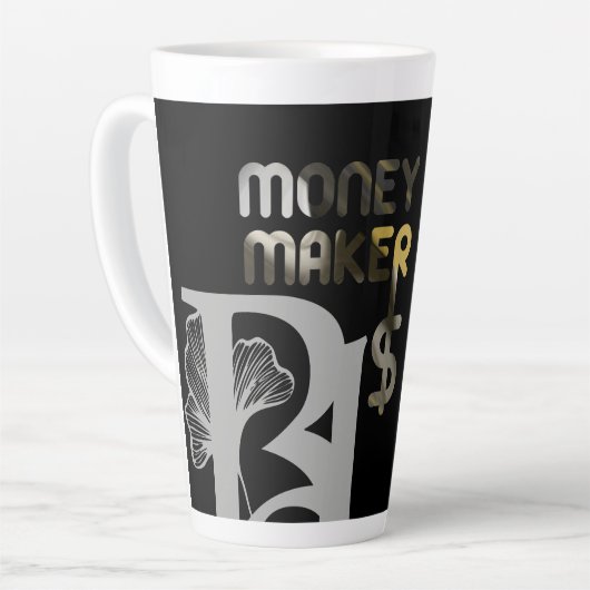 MONEYMAKER Latte Mok Abstract interieur Home Zwart (Linkerhoek)