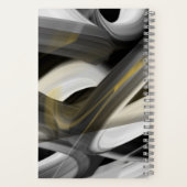 MONEYMAKER Spiraal Notebook Abstract Zwart Wit Notitieboek (Achterkant)