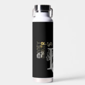 MONEYMAKER Waterfles Trend Abstract Zwart Goud (Voorkant)