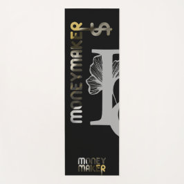 MONEYMAKER Yoga Mat Abstracte Kunst Zwart Wit Goud