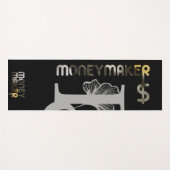 MONEYMAKER Yoga Mat Abstracte Kunst Zwart Wit Goud (Voorkant (horizontaal))