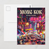 Mong Kok Hong Kong Briefkaart (Voorkant / Achterkant)