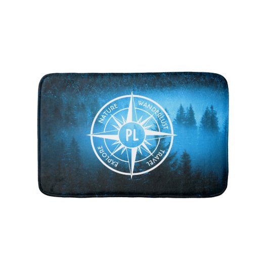 Mongmonogram van het embleem van de Compass-ster i Badmat (Voorkant)