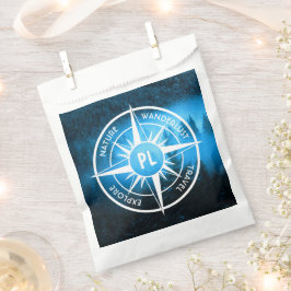 Mongmonogram van het embleem van de Compass-ster i Bedankzakje