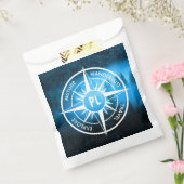 Mongmonogram van het embleem van de Compass-ster i Bedankzakje (Gezegeld)