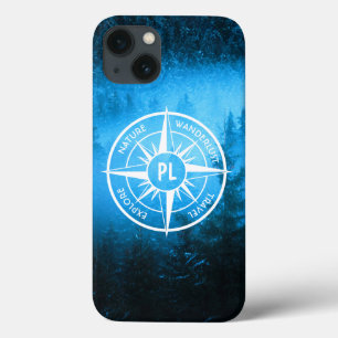 Mongmonogram van het embleem van de Compass-ster i Case-Mate iPhone Case