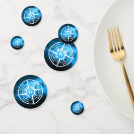 Mongmonogram van het embleem van de Compass-ster i Confetti