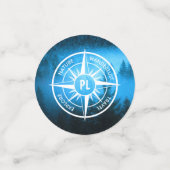 Mongmonogram van het embleem van de Compass-ster i Confetti (Kleine voorkant)