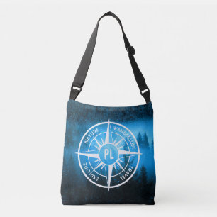 Mongmonogram van het embleem van de Compass-ster i Crossbody Tas