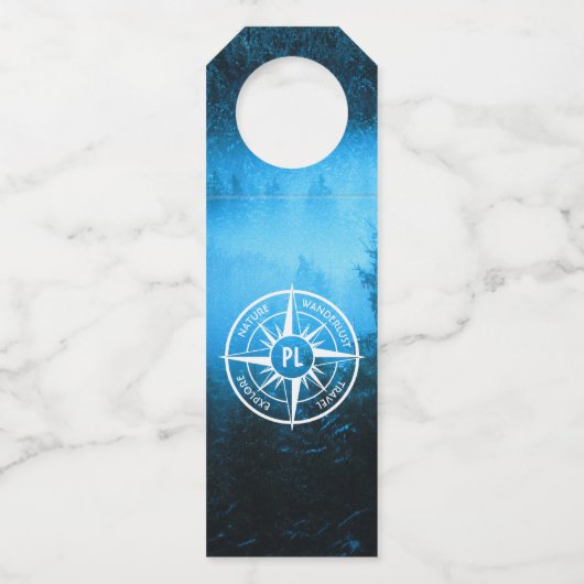 Mongmonogram van het embleem van de Compass-ster i Flessenhanger (Voorkant)