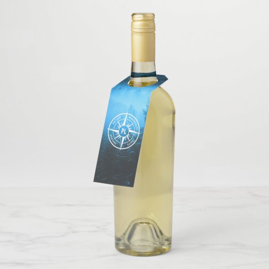 Mongmonogram van het embleem van de Compass-ster i Flessenhanger (Schuin)