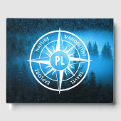 Mongmonogram van het embleem van de Compass-ster i Gastenboek (Voorkant)