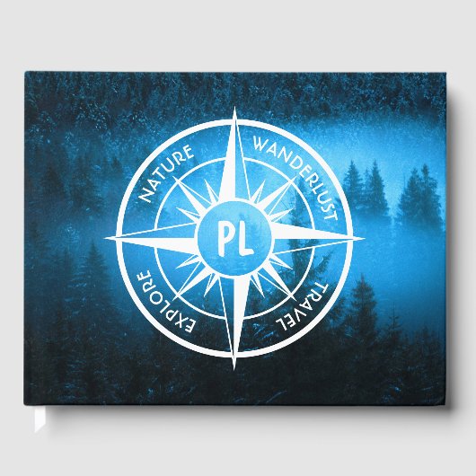 Mongmonogram van het embleem van de Compass-ster i Gastenboek (Voorkant)