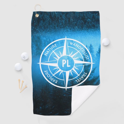 Mongmonogram van het embleem van de Compass-ster i Golfhanddoek (Insitu)