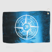 Mongmonogram van het embleem van de Compass-ster i Golfhanddoek (Horizontaal)