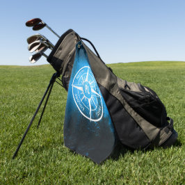 Mongmonogram van het embleem van de Compass-ster i Golfhanddoek