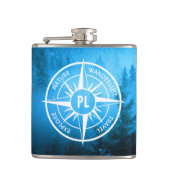 Mongmonogram van het embleem van de Compass-ster i Heupfles (Voorkant)