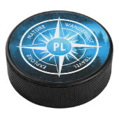 Mongmonogram van het embleem van de Compass-ster i Hockey Puck (3/4)