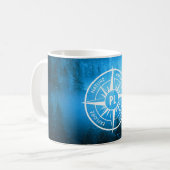 Mongmonogram van het embleem van de Compass-ster i Koffiemok (Voorkant links)