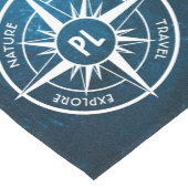 Mongmonogram van het embleem van de Compass-ster i Korte Tafelloper (Hoek)