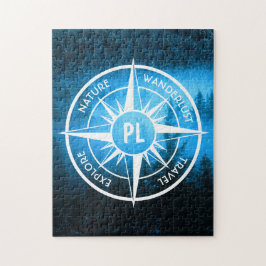 Mongmonogram van het embleem van de Compass-ster i Legpuzzel