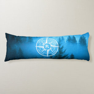 Mongmonogram van het embleem van de Compass-ster i Lichaamskussen