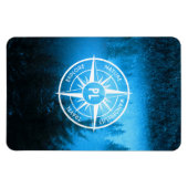 Mongmonogram van het embleem van de Compass-ster i Magneet (Horizontaal)