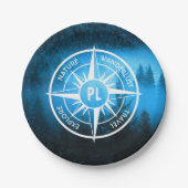 Mongmonogram van het embleem van de Compass-ster i Papieren Bordje (Voorkant)