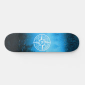 Mongmonogram van het embleem van de Compass-ster i Persoonlijk Skateboard (Horizontaal)