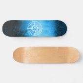 Mongmonogram van het embleem van de Compass-ster i Persoonlijk Skateboard (Horizontaal)