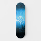 Mongmonogram van het embleem van de Compass-ster i Persoonlijk Skateboard (Voorkant)
