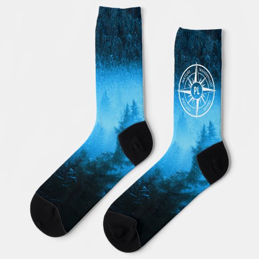 Mongmonogram van het embleem van de Compass-ster i Sokken (Links)
