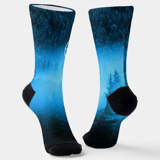 Mongmonogram van het embleem van de Compass-ster i Sokken (Gebogen)