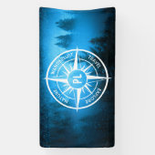 Mongmonogram van het embleem van de Compass-ster i Spandoek (Verticaal)