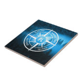 Mongmonogram van het embleem van de Compass-ster i Tegeltje (Zijkant)