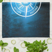 Mongmonogram van het embleem van de Compass-ster i Theedoek (Gevouwen)