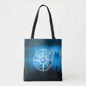Mongmonogram van het embleem van de Compass-ster i Tote Bag (Voorkant)