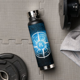 Mongmonogram van het embleem van de Compass-ster i Waterfles