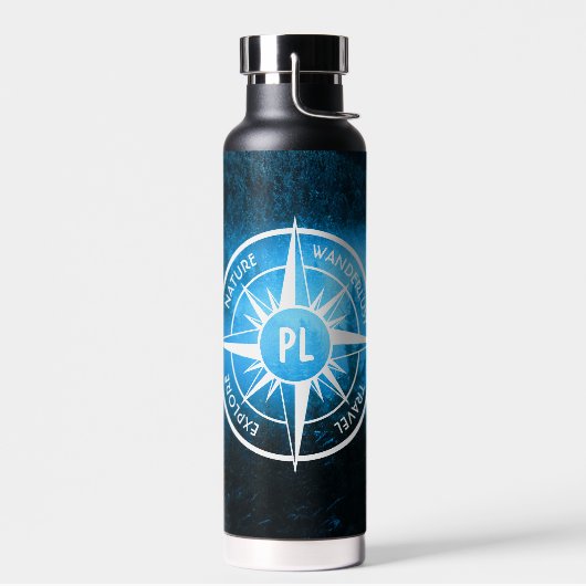 Mongmonogram van het embleem van de Compass-ster i Waterfles (Links)