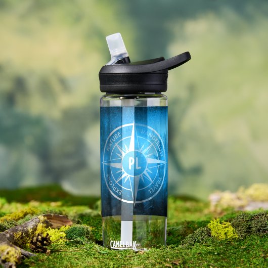 Mongmonogram van het embleem van de Compass-ster i Waterfles (Buiten)